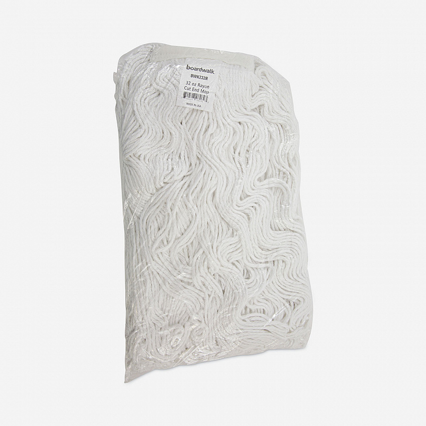 Mop Head, Premium Standard Head, Rayon Fiber, 32 oz, White, 12/Carton (232R)