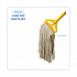 Mop Head, Premium Saddleback Head, Cotton Fiber, 24 oz, White, 12/Carton (324C)