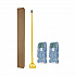 Looped End Mop Kit, Medium Blue Cotton/Rayon/Synthetic Head, 60