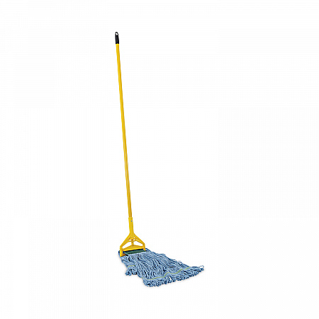 Looped End Mop Kit, Medium Blue Cotton/Rayon/Synthetic Head, 60
