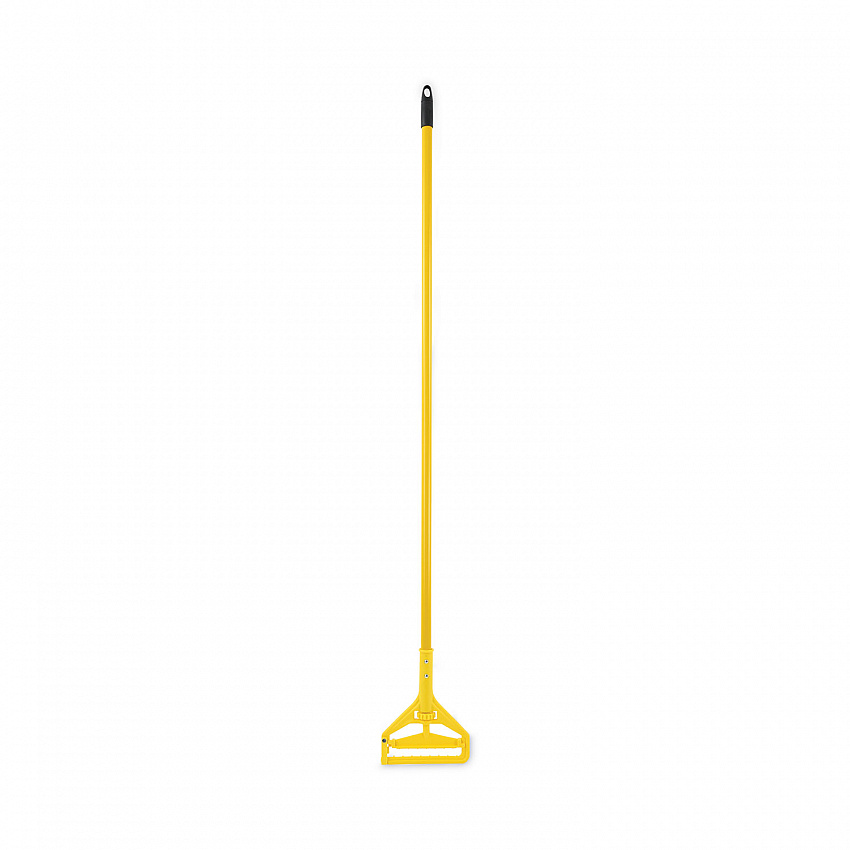 Looped End Mop Kit, Medium Blue Cotton/Rayon/Synthetic Head, 60" Yellow Metal/Polypropylene Handle (400MBC)