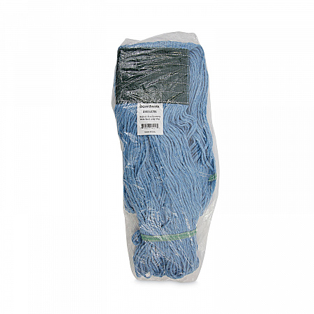 Mop Head, Premium Standard Head, Cotton/Synthetic Fiber, Medium, Blue, 12/Carton (402BL)