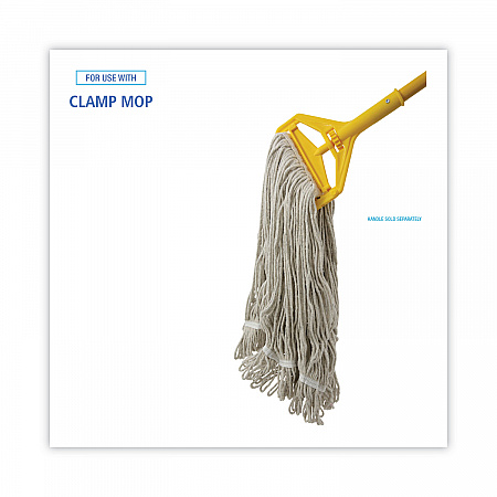 Pro Loop Web/Tailband Wet Mop Head, Cotton, 24 oz, White, 12/Carton (424CCT)