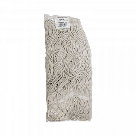Pro Loop Web/Tailband Wet Mop Head, Cotton, 24 oz, White, 12/Carton (424CCT)