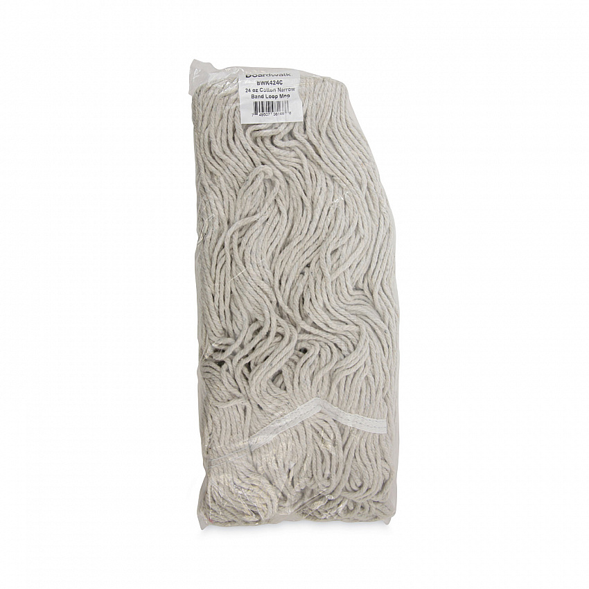Pro Loop Web/Tailband Wet Mop Head, Cotton, 24 oz., White (424CEA)