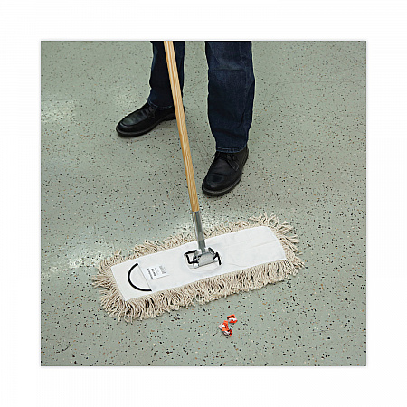 Industrial Dust Mop Head, Hygrade Cotton, 18 x 5, White (1318)