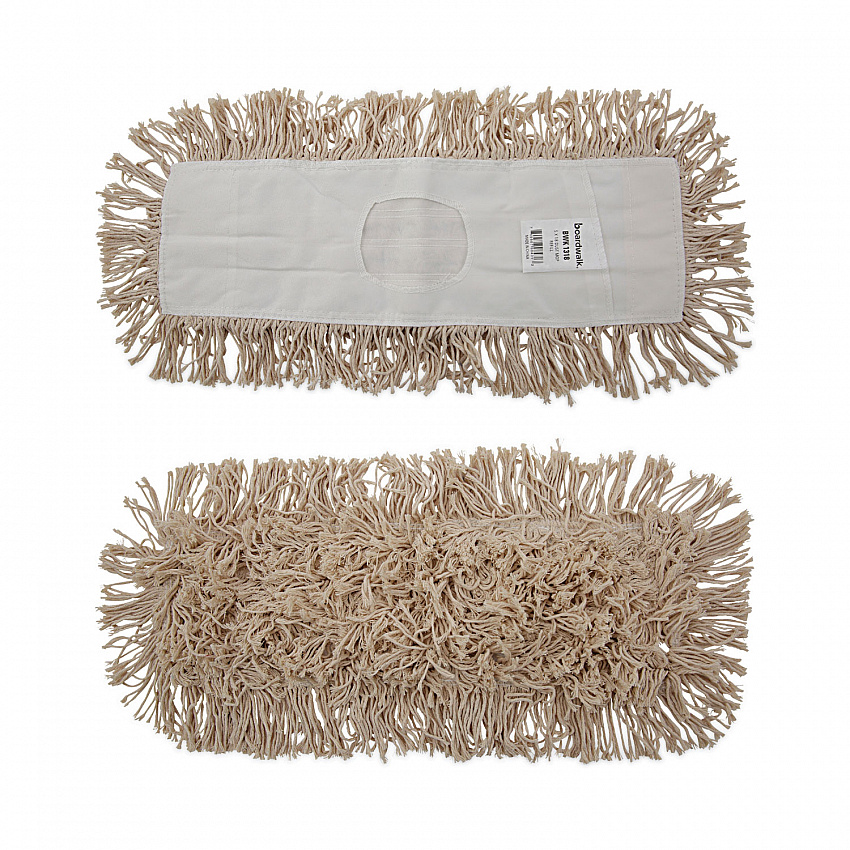 Industrial Dust Mop Head, Hygrade Cotton, 18 x 5, White (1318)