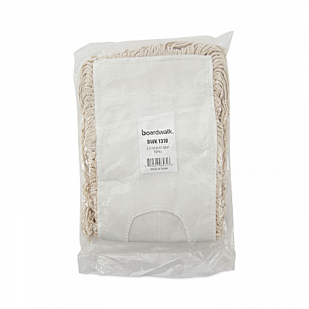 Industrial Dust Mop Head, Hygrade Cotton, 18 x 5, White (1318)