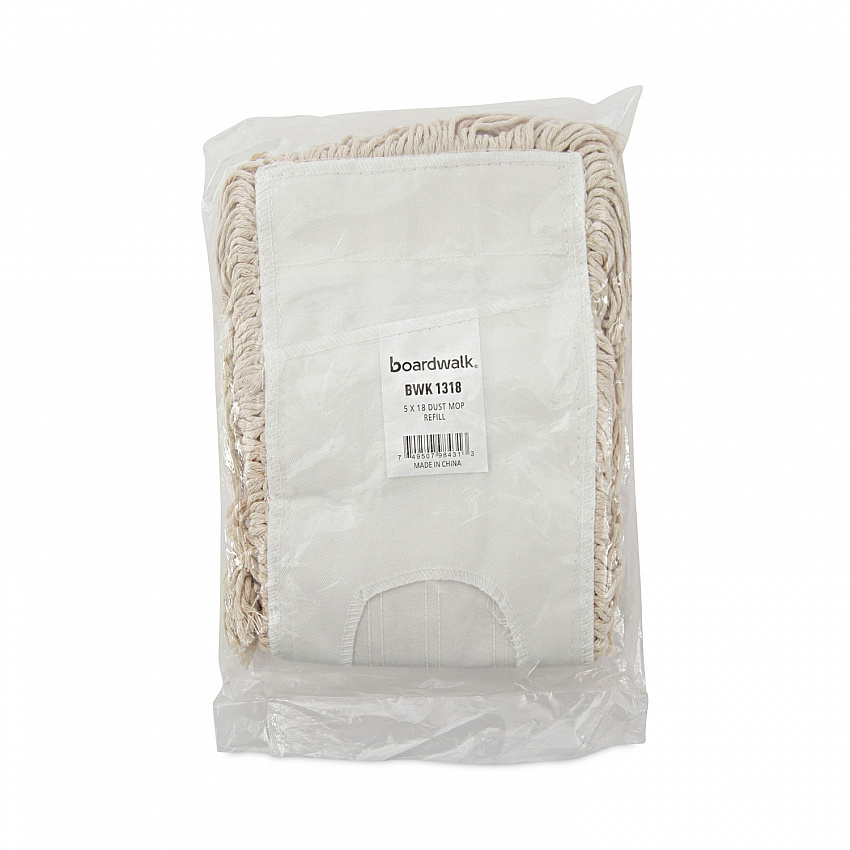 Industrial Dust Mop Head, Hygrade Cotton, 18 x 5, White (1318)