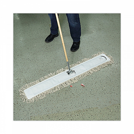 Industrial Dust Mop Head, Hygrade Cotton, 48 x 5, White (1348)