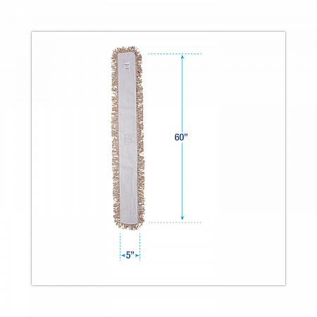 Industrial Dust Mop Head, Hygrade Cotton, 60 x 5, White (1360)