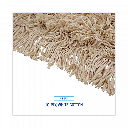 Industrial Dust Mop Head, Hygrade Cotton, 60 x 5, White (1360)