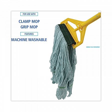 EchoMop with Looped-End Wet Head, Cotton/Rayon/Synthetic, Medium, Blue, 12/Carton (1400MCT)
