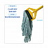 EchoMop with Looped-End Wet Head, Cotton/Rayon/Synthetic, Medium, Blue, 12/Carton (1400MCT)