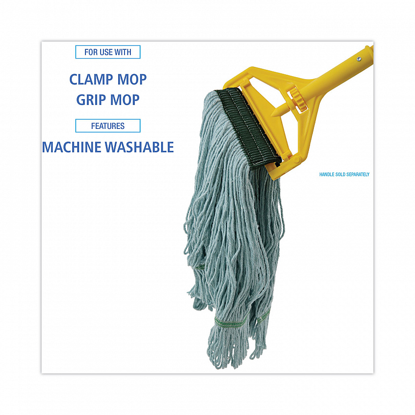 EchoMop with Looped-End Wet Head, Cotton/Rayon/Synthetic, Medium, Blue, 12/Carton (1400MCT)