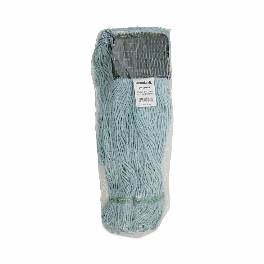 EchoMop with Looped-End Wet Head, Cotton/Rayon/Synthetic, Medium, Blue, 12/Carton (1400MCT)