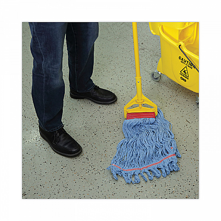 Pro Loop Web/Tailband Mop Head, Cotton/Polyester/Rayon, Large, Blue, 12/Carton (1800LBDZ)
