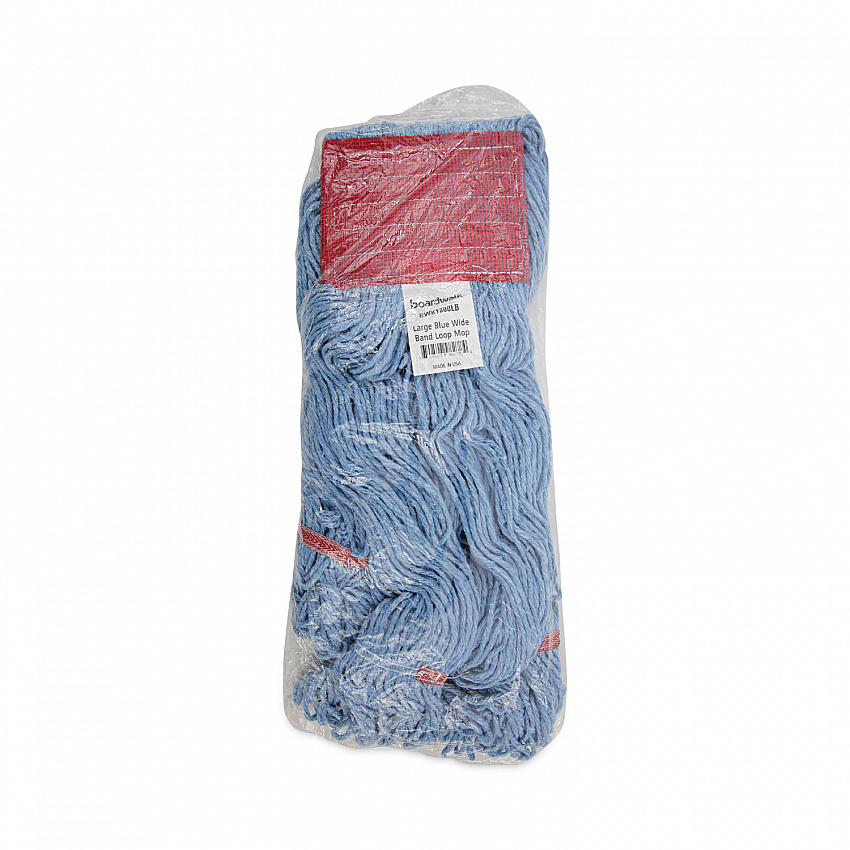 Pro Loop Web/Tailband Mop Head, Cotton/Polyester/Rayon, Large, Blue, 12/Carton (1800LBDZ)