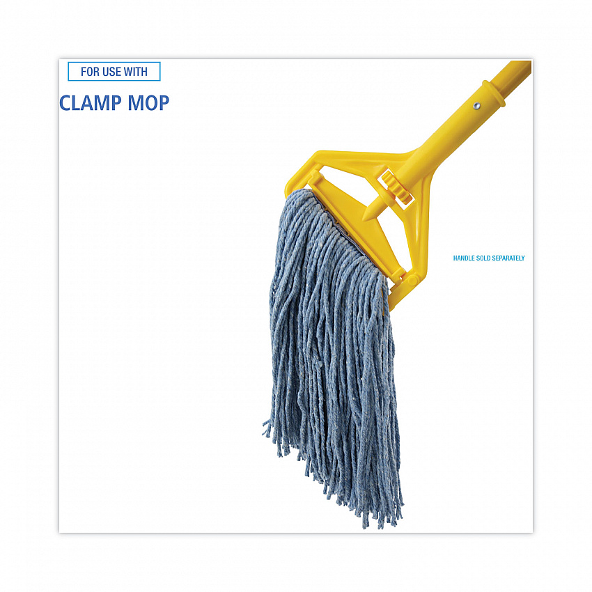 Mop Head, Standard Head, Cotton/Synthetic Fiber, Cut-End, #16., Blue (2016B)