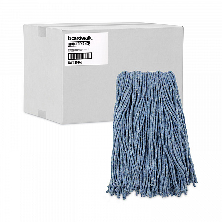 Mop Head, Standard Head, Cotton/Synthetic Fiber, Cut-End, #16., Blue (2016B)