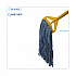 Mop Head, Standard Head, Cotton/Synthetic Fiber, Cut-End, #20, Blue, 12/Carton (2020B)
