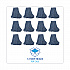 Mop Head, Standard Head, Cotton/Synthetic Fiber, Cut-End, #20, Blue, 12/Carton (2020B)