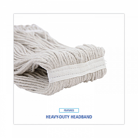 Cut-End Wet Mop Head, Cotton, #32, White, 12/Carton (2032CCT)