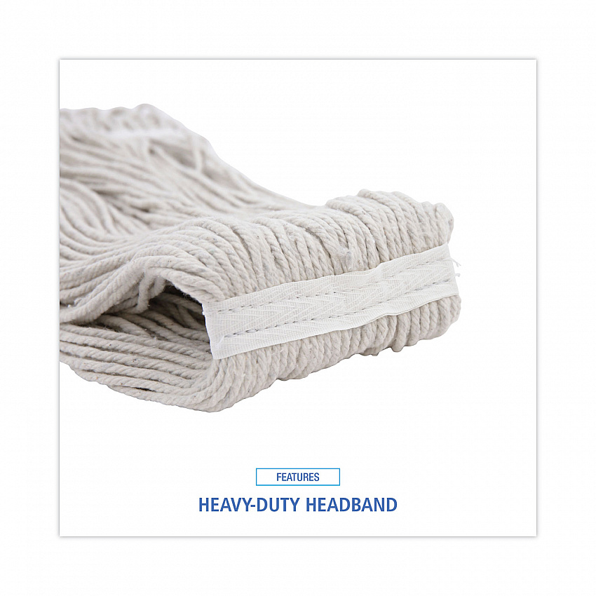 Cut-End Wet Mop Head, Cotton, #32, White, 12/Carton (2032CCT)