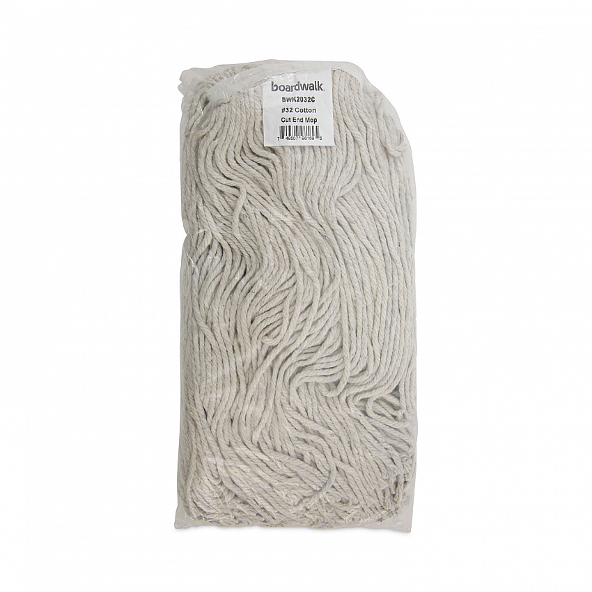 Cut-End Wet Mop Head, Cotton, #32, White, 12/Carton (2032CCT)