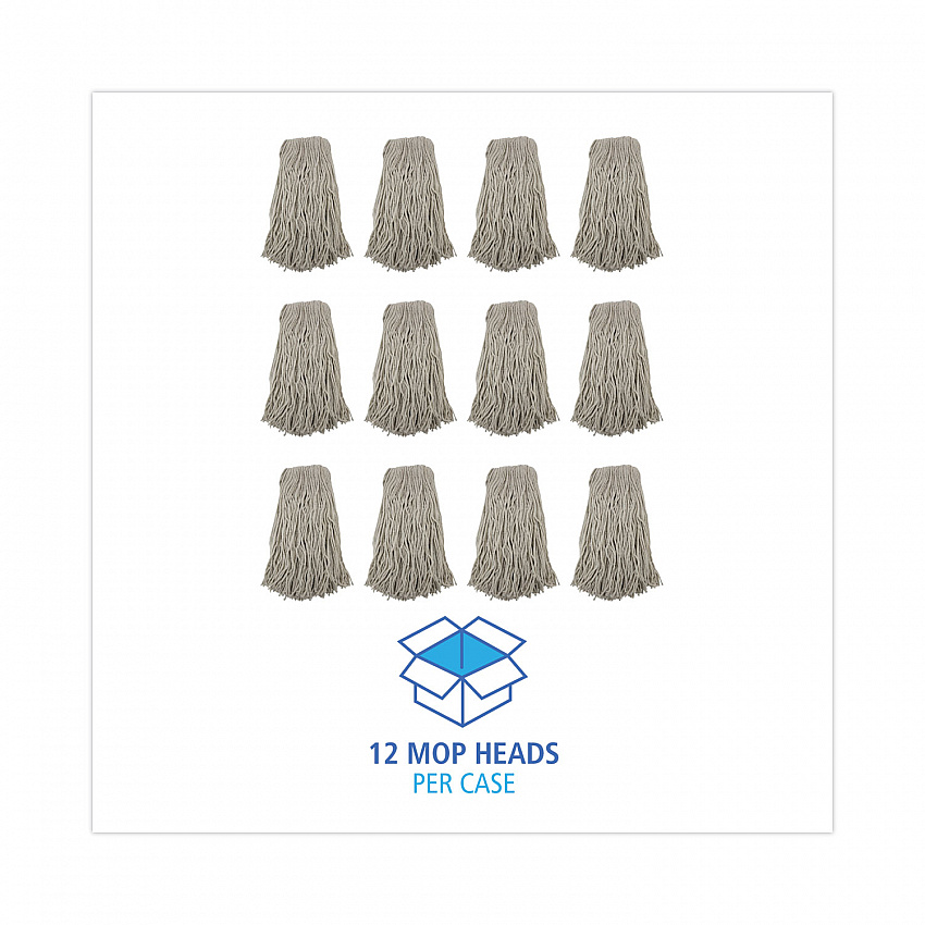 Cut-End Wet Mop Head, Cotton, #32, White, 12/Carton (2032CCT)