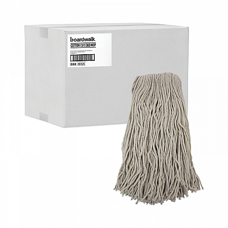 Cut-End Wet Mop Head, Cotton, #32, White, 12/Carton (2032CCT)
