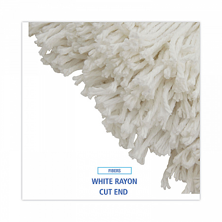 Cut-End Wet Mop Head, Rayon, #32, White (2032R)