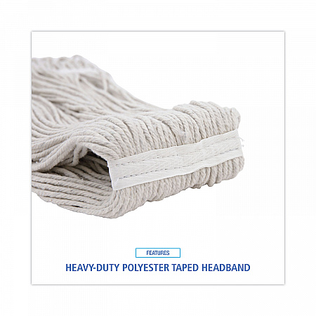 Pro Loop Web/Tailband Wet Mop Head, Cotton, 12/Carton (4024CCT)