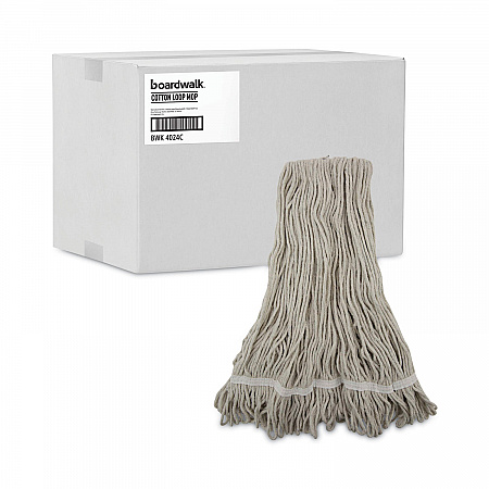 Pro Loop Web/Tailband Wet Mop Head, Cotton, 12/Carton (4024CCT)