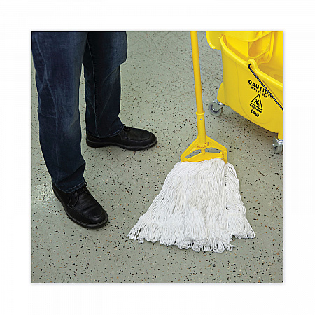 Pro Loop Web/Tailband Wet Mop Head, Rayon, #24 Size, White, 12/Carton (4024RCT)