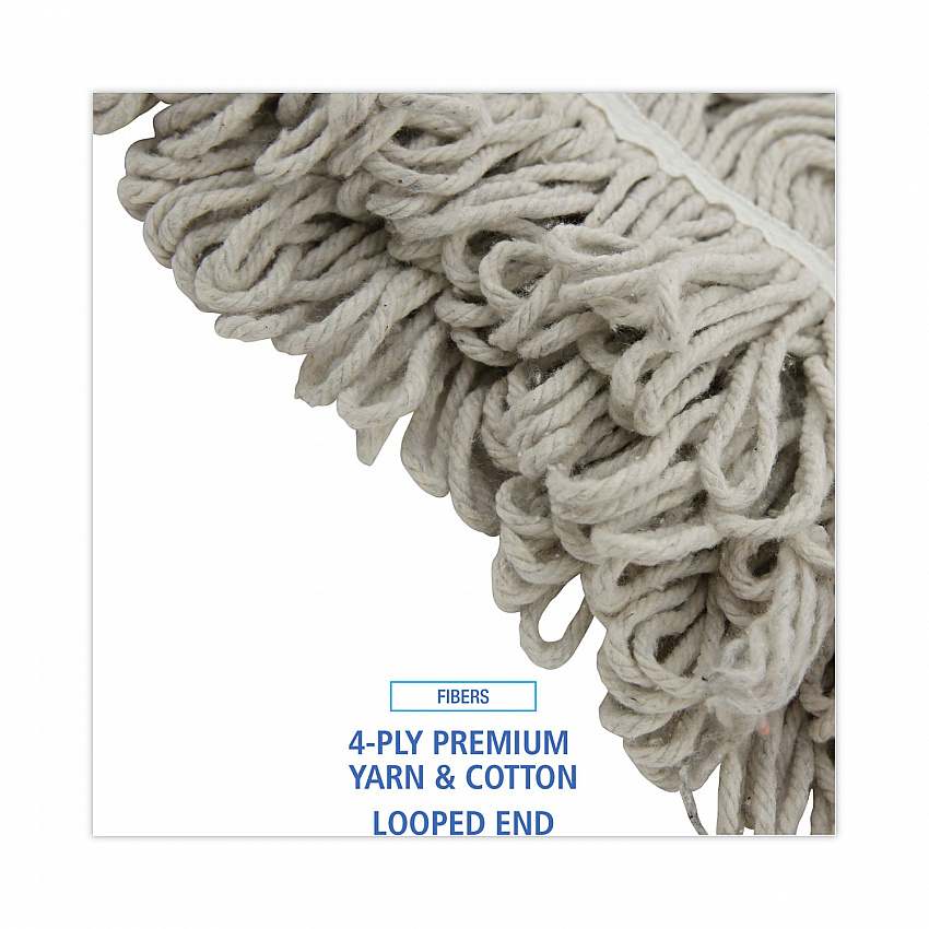 Mop Head, Loop Web/Tailband, Value Standard, Cotton, #32, White, 12/Carton (4032C)