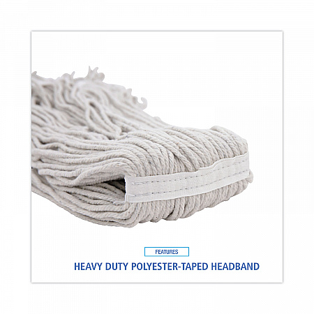 Mop Head, Loop Web/Tailband, Value Standard, Cotton, #32, White, 12/Carton (4032C)