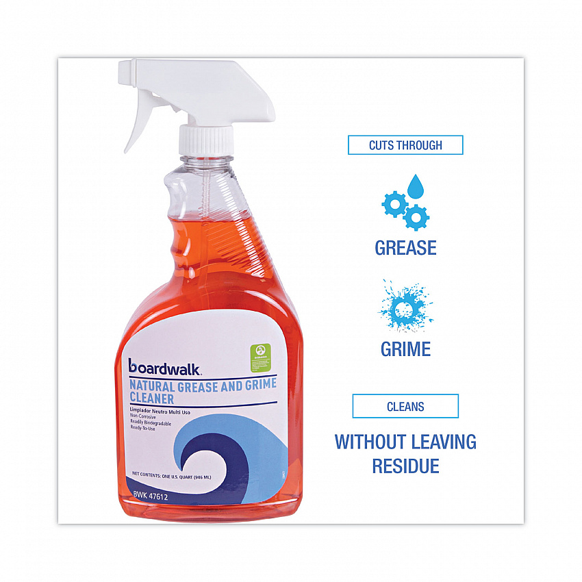Natural Grease and Grime Cleaner, Unscented, 32 oz Spray Bottle (47612EA)