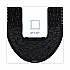 Commode Mat 2.0 Disposable Toilet Floor Mat, U-Shaped, Black/Gray Non-Slip Surface, 22