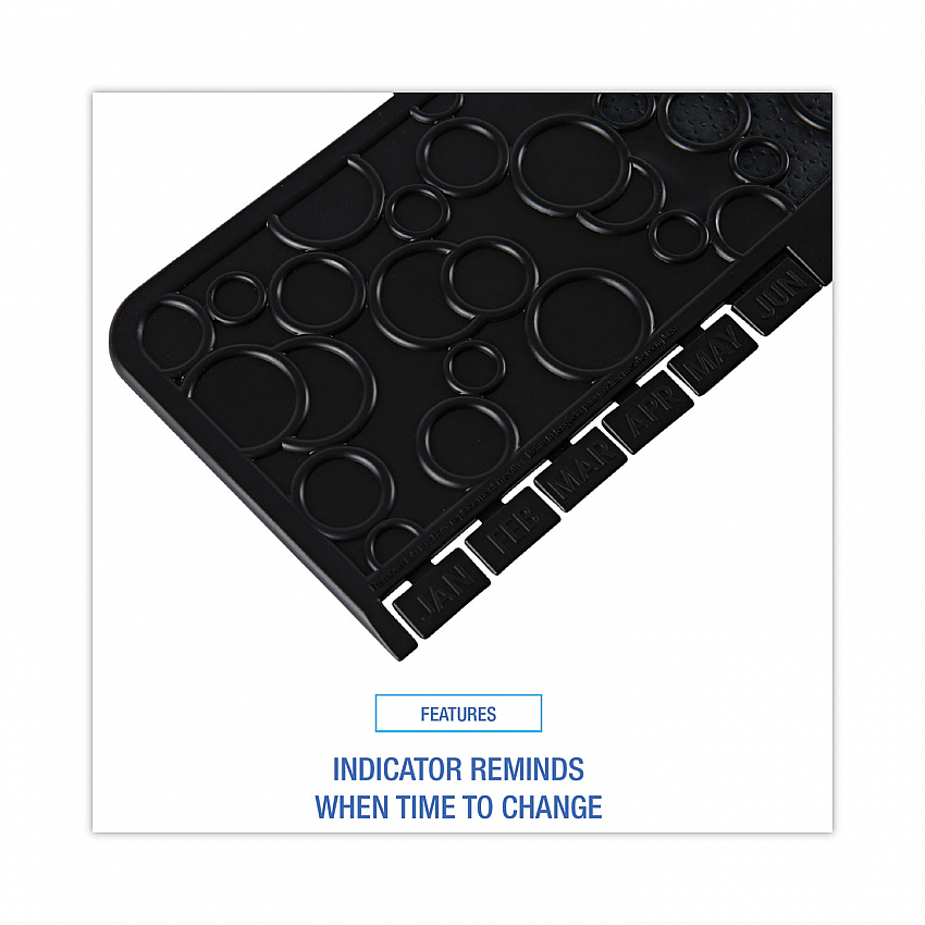 Commode Mat 2.0 Disposable Toilet Floor Mat, U-Shaped, Black/Gray Non-Slip Surface, 22" x 22", 6/Carton (CMBB)