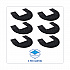 Commode Mat 2.0 Disposable Toilet Floor Mat, U-Shaped, Black/Gray Non-Slip Surface, 22