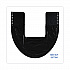 Commode Mat 2.0 Disposable Toilet Floor Mat, U-Shaped, Black/Gray Non-Slip Surface, 22