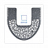 Commode Mat 2.0 Disposable Toilet Floor Mat, U-Shaped, Gray/White Non-Slip Surface, 22
