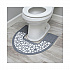 Commode Mat 2.0 Disposable Toilet Floor Mat, U-Shaped, Gray/White Non-Slip Surface, 22