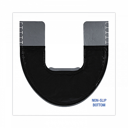 Commode Mat 2.0 Disposable Toilet Floor Mat, U-Shaped, Gray/White Non-Slip Surface, 22