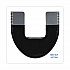 Commode Mat 2.0 Disposable Toilet Floor Mat, U-Shaped, Gray/White Non-Slip Surface, 22