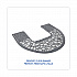 Commode Mat 2.0 Disposable Toilet Floor Mat, U-Shaped, Gray/White Non-Slip Surface, 22