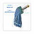 Microfiber Looped-End Wet Mop Head, Medium, Blue (MWTMB)