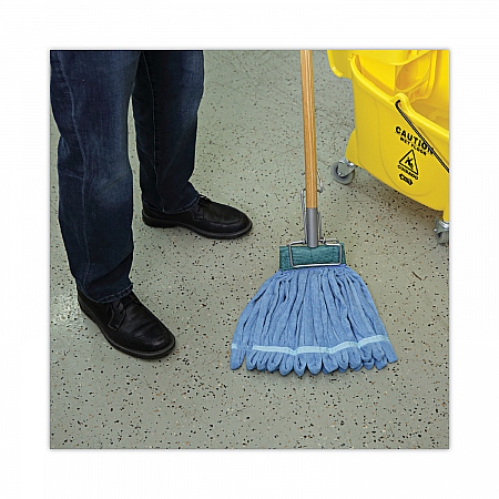 Microfiber Looped-End Wet Mop Head, Medium, Blue (MWTMB)
