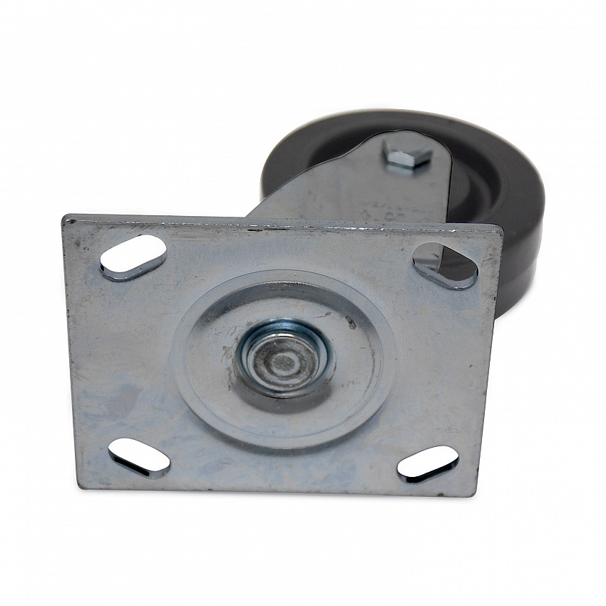Replacement Plate Casters, Rigid Mount Plate, 3.5" Rubber Wheel, Black (FG1005L40000)